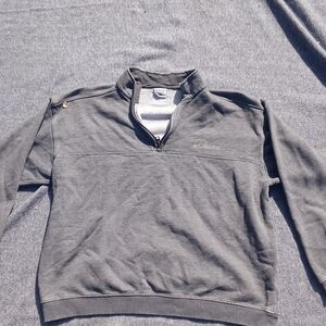 Columbia Quarter Zip Pullover Gray Cotton XL Men’s